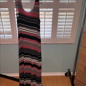 Striped multicolored maxi dress